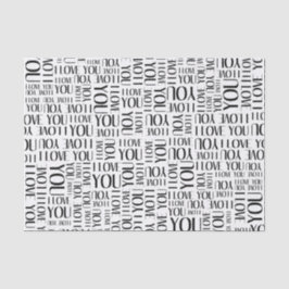 I Liebe You Typografy Collage Seidenpapier