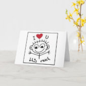 "I LIEBE YOU" UND "I FISS YOU" KARTE (Gelbe Blume)