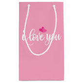 I Liebe You Valentine Calligraphy | Geschenktüte (Rückseite)