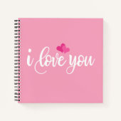 I Liebe You Valentine Calligraphy | Notizbuch (Vorderseite)