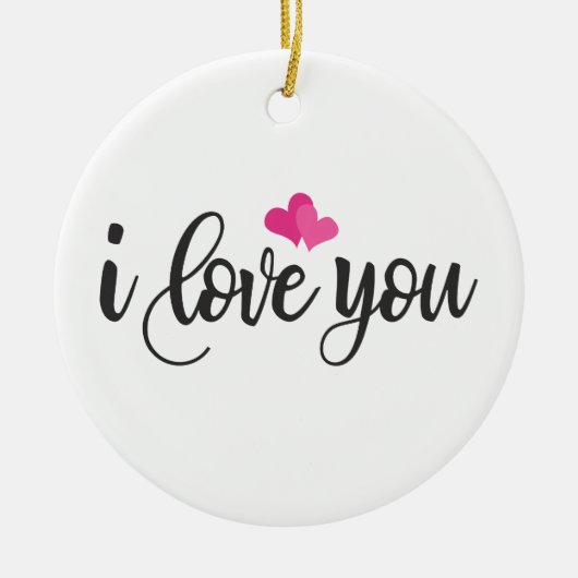 I Liebe You Valentine Calligraphy | Ornament (Vorne)