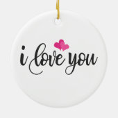 I Liebe You Valentine Calligraphy | Ornament (Hinten)
