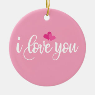 I Liebe You Valentine Calligraphy Ornament