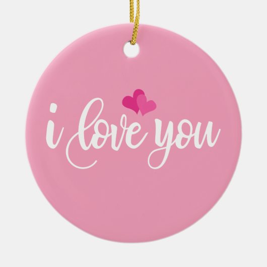 I Liebe You Valentine Calligraphy | Ornament (Vorne)