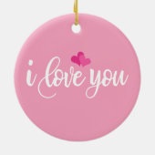 I Liebe You Valentine Calligraphy | Ornament (Hinten)