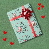 "I Liebe you" Valentine Custom Foto Wrapping Paper Geschenkpapier