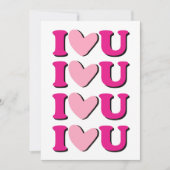 I Liebe You Valentine Day Card (Vorderseite)