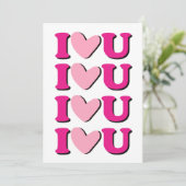 I Liebe You Valentine Day Card (Stehend Vorderseite)