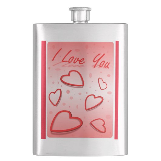 " I LIEBE YOU" VALENTINE HERZEN FLACHMANN (Vorderseite)