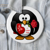 "I LIEBE YOU" VALENTINE PENGUIN BUTTON (Beispiel)