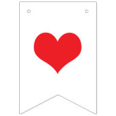 I LIEBE YOU Valentine Wedding Deco Wimpelkette (Zweite Fahne)