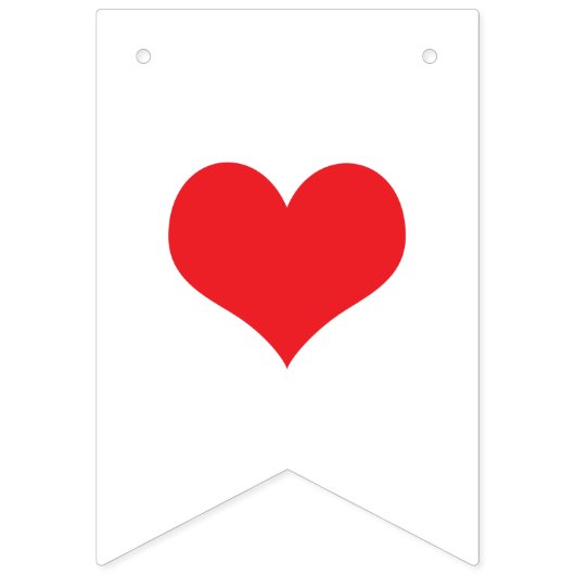 I LIEBE YOU Valentine Wedding Deco Wimpelkette (Zweite Fahne)