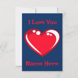 I Liebe You Valentines Card Karte