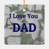 I Liebe You Vater-Ornament Keramikornament (Rückseite)