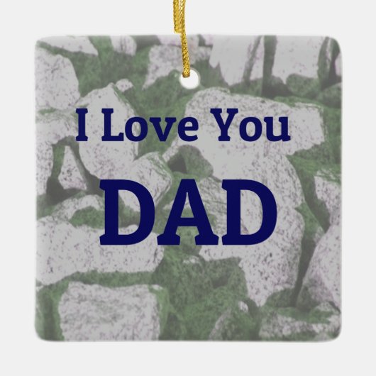I Liebe You Vater-Ornament Keramikornament (Vorderseite)