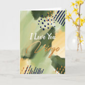 "I Liebe You, Virgo, Zodiac Abstrakt Card Karte (Gelbe Blume)