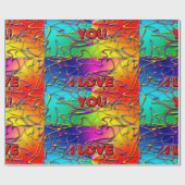 "I Liebe You"-Wrapping Paper Geschenkpapier (Flach)