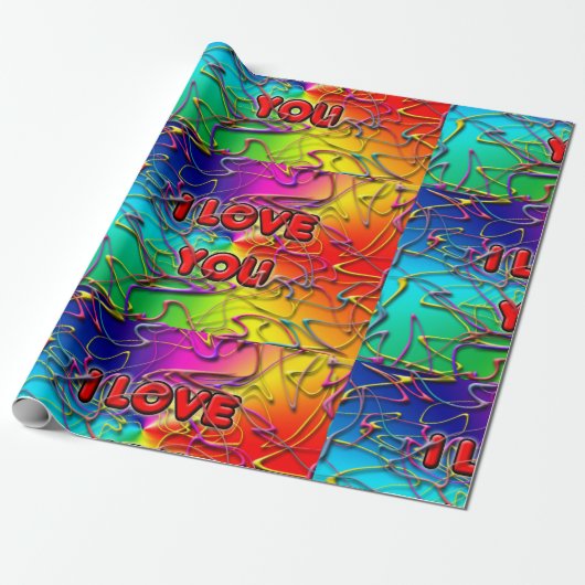 "I Liebe You"-Wrapping Paper Geschenkpapier (Ungerollt)