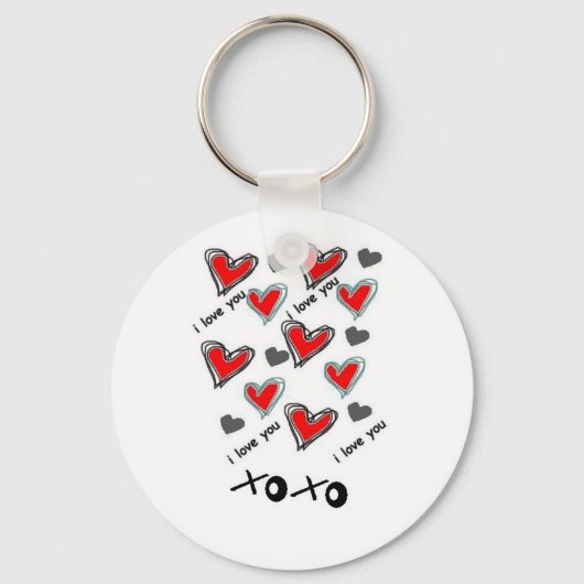 I LIEBE YOU XOXO SCHLÜSSELANHÄNGER (Vorderseite)