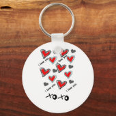 I LIEBE YOU XOXO SCHLÜSSELANHÄNGER (Vorderseite)