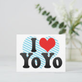 I Liebe YoYo Postkarte (Stehend Vorderseite)