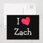 I Liebe Zach Postkarte (Vorne/Hinten)