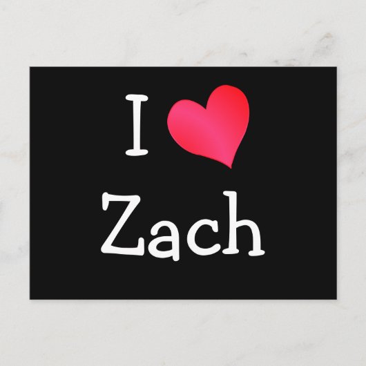 I Liebe Zach Postkarte (Vorderseite)