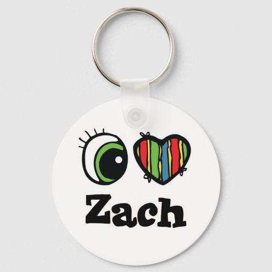 I Liebe Zach Schlüsselanhänger (Vorderseite)