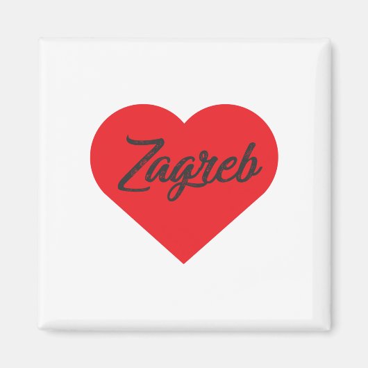 I Liebe Zagreb - Kroatien Magnet (Vorne)