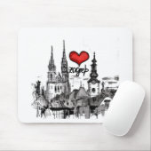 I Liebe Zagreb Mousepad (Mit Mouse)