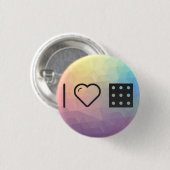 I Liebe-Zahl Nines Button (Vorne & Hinten)