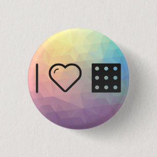 I Liebe-Zahl Nines Button