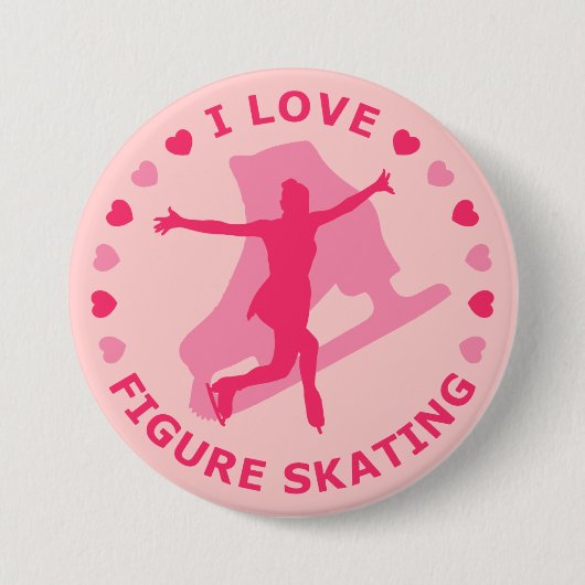 I Liebe-Zahl Skaten Button (Vorderseite)