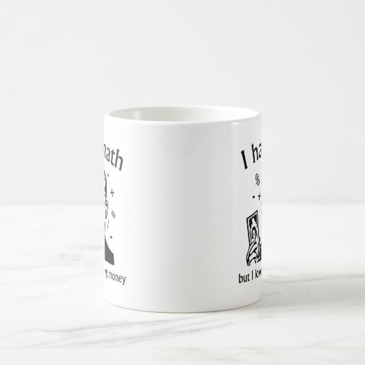 I Liebe zählt Geld Kaffeetasse (Mittel)