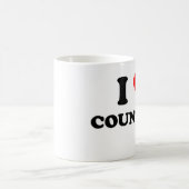 I Liebe-Zählung Kaffeetasse (Mittel)