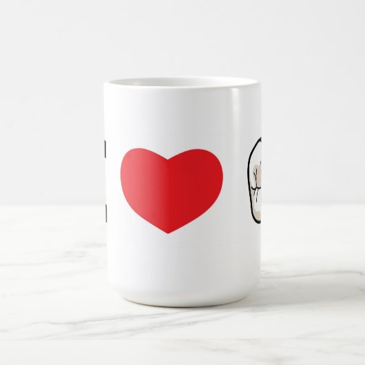 I Liebe-Zahn-Kaffee-Tasse Kaffeetasse (Mittel)