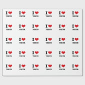 I Liebe-Zähne Geschenkpapier (Flach)