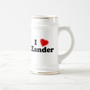 I Liebe Zander Bierglas