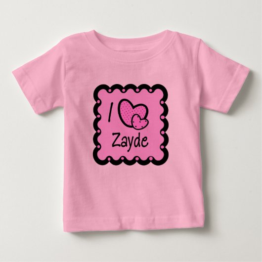I Liebe Zayde niedlicher T - Shirt (Vorderseite)