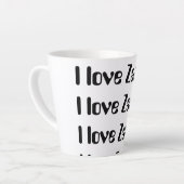 I Liebe Zazzle Latte Tasse (Linke Ecke)