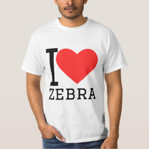 I Liebe Zebra T-Shirt
