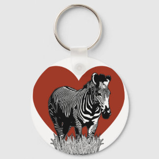 I Liebe Zebras Schlüsselanhänger