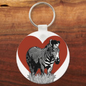 I Liebe Zebras Schlüsselanhänger (Vorderseite)