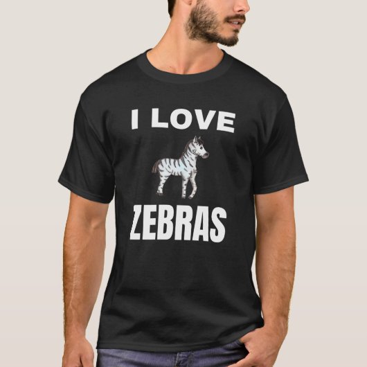 I Liebe Zebras T-Shirt (Vorderseite)