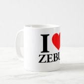 I Liebe Zebus Kaffeetasse (Vorderseite Links)