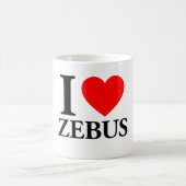 I Liebe Zebus Kaffeetasse (Mittel)