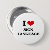 I Liebe-Zeichen-Sprache Button (Vorne & Hinten)