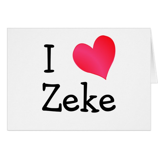 I Liebe Zeke (Vorderseite (Horizontal))