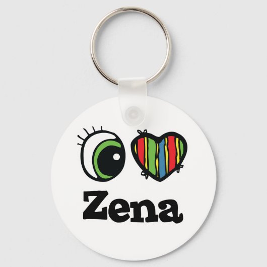 I Liebe Zena Schlüsselanhänger (Vorderseite)