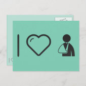 I Liebe zerbrochene Waffen Postkarte (Vorne/Hinten)